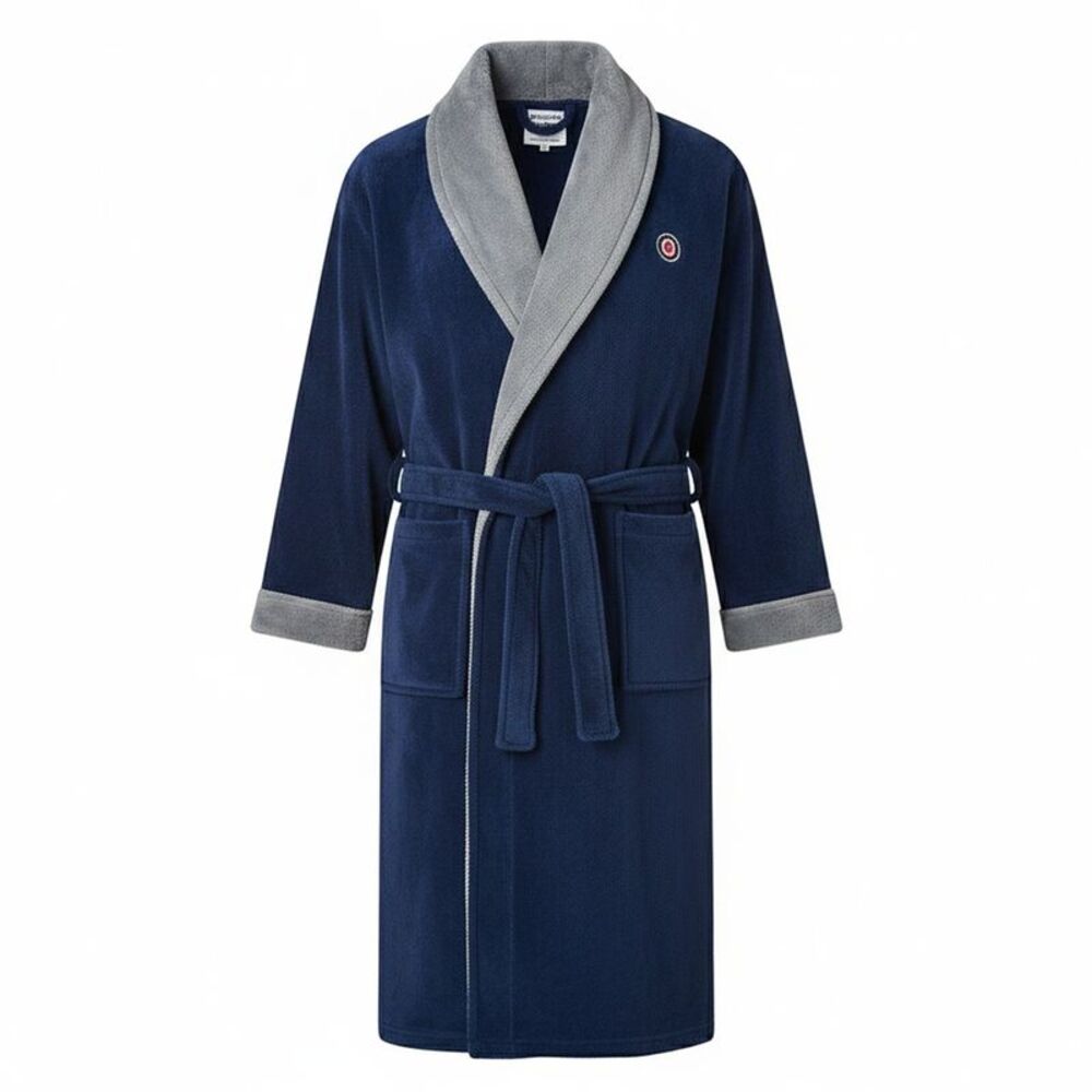 Lambretta Mens Luxury AW25 Bathrobe / Navy/Blue
